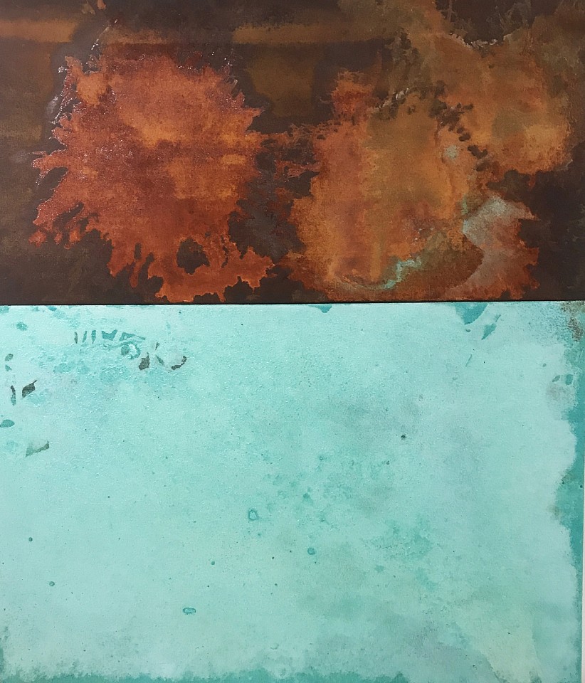 JOSE BECHARA, Diptico Comportado, 2016
mixed media on canvas and metal oxidation, 27 1/2 x 23 1/2 in. (70 x 60 cm)
BJ-C-0100
