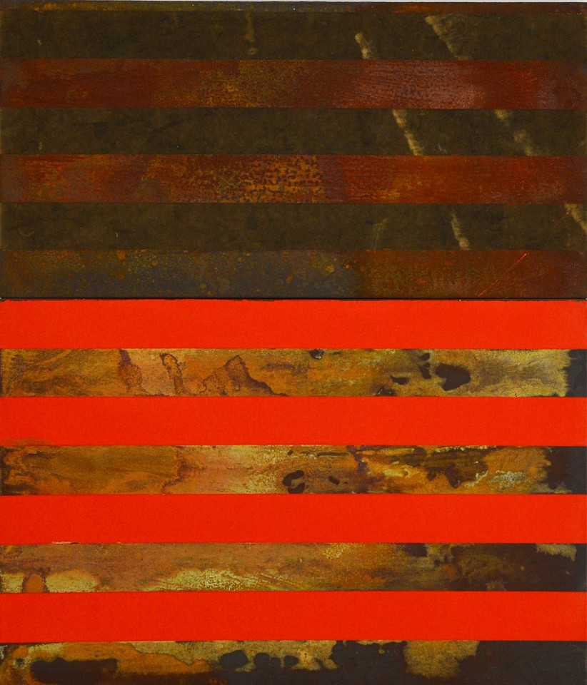 JOSE BECHARA, Black all & Rouge, 2016
mixed media on canvas and metal oxidation, 27 1/2 x 23 1/2 in. (70 x 60 cm)
BJ-C-0095