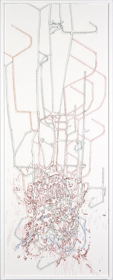 FELICE GRODIN, networked, 2012
ink on mylar, 62 x 24 in. (157.5 x 61 cm)
FG-C-0028
