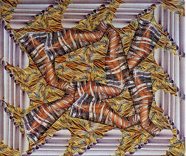 ALEJANDRA  PADILLA, Blanca y radiante, 2000
collage on canvas, 19 1/4 x 22 in. (49 x 56 cm)
PA-O-0010