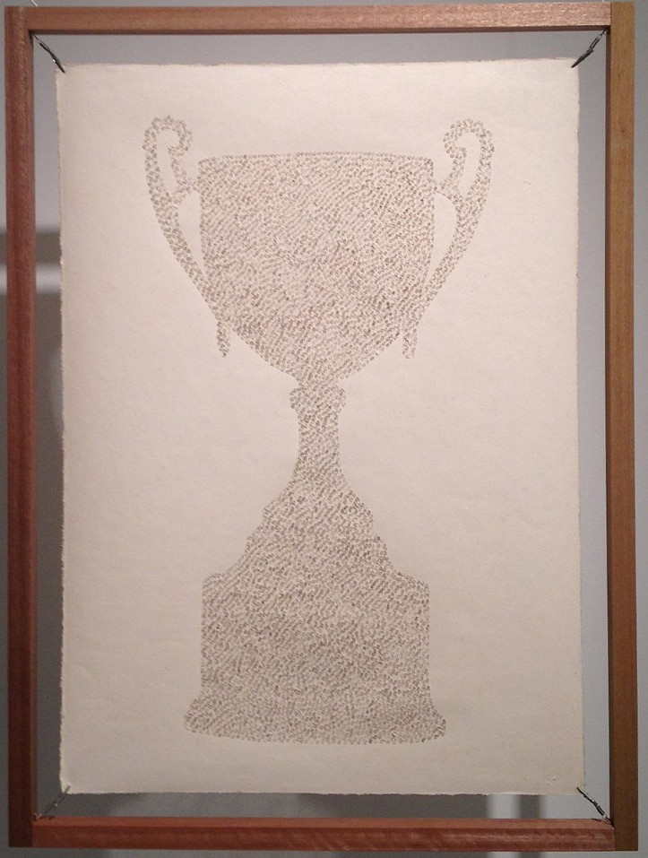 PARK GYE HOON, Materializing of  conscience  (Trophy), 2010
wood, korean paper, oil stick cutout, 34 1/4 x 46 1/8 in. (87 x 117 cm)
PGH-C-0025