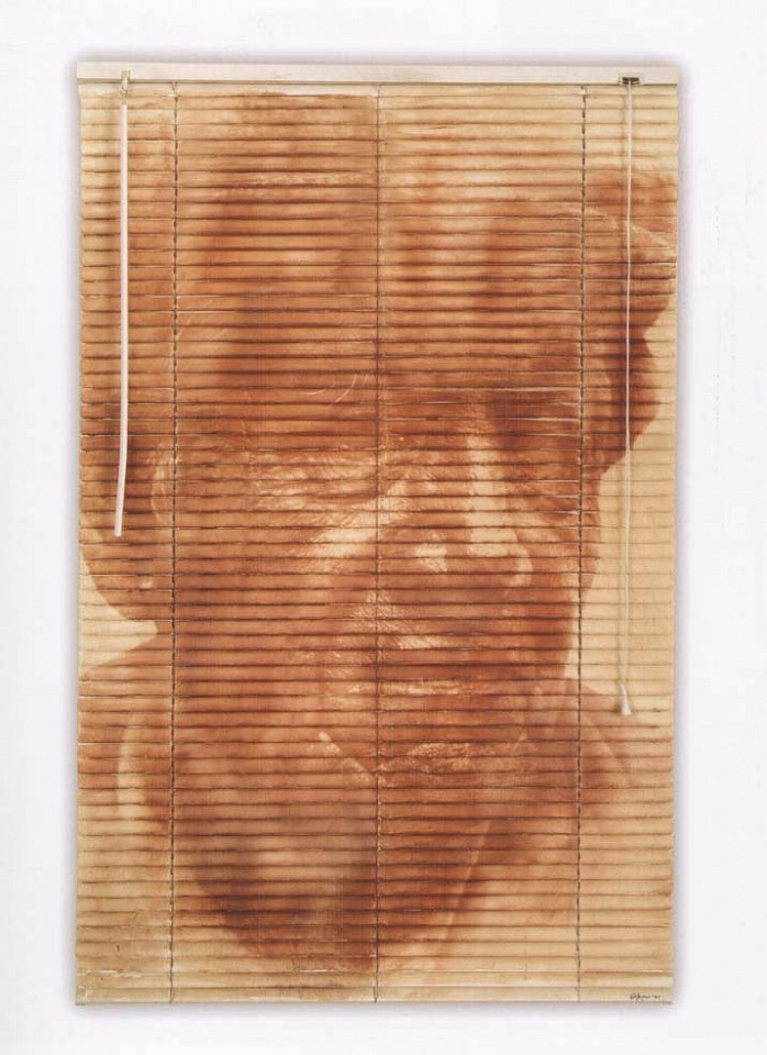 GRACIELA SACCO, Portrait NO.1, 2001
Heliography printed on plastic Venetian Blind, 32 x 43 in. (81.3 x 109.2 cm)
Series Outside
SG-C-0020
