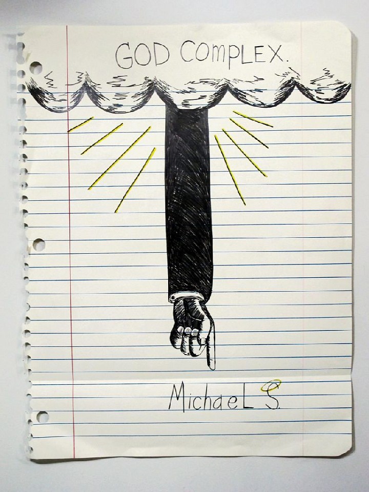 MICHAEL SCOGGINS, God Complex, 2014
Graphite, marker, colored pencil on paper, 67 x 51 in. (170.2 x 129.5 cm)
MS-C-0192