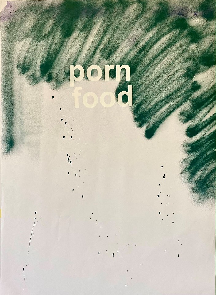 DANIEL GONZALEZ, Poster Paintings,porn food, 2021
silkscreen printing and decanted acrylic paint on paper, 27 1/2 x 39 1/4 in. (70 x 100 cm)
GD-0076