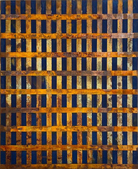 JOSE BECHARA, Sem titulo #221, 2022
acrylic and oxidation of steel on canvas, 23 1/2 x 19 5/8 x 2 1/4 in. (60 x 50 x 6 cm)
BJ-C-0129