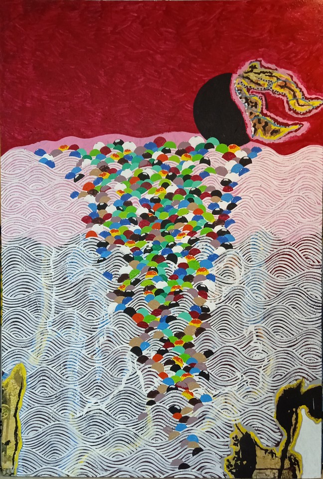 IBRAHIM MIRANDA, Sunset, 2020
xilography and acrylic on canvas, 78 5/8 x 53 1/2 in. (200 x 136 cm)
MI--C0159